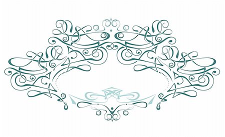 elegant swirl vector accents - Scroll frame / vector / art deco style. Ideally for your use Stock Photo - Budget Royalty-Free & Subscription, Code: 400-04961718