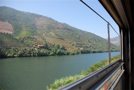douro - The Douro view from the window of the train. Foto de stock - Super Valor sin royalties y Suscripción, Código: 400-04961856