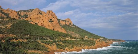 south of france corniche d'esterel alpes-maritime provence cote d'azur french riviera cannes europe Stock Photo - Budget Royalty-Free & Subscription, Code: 400-04961982