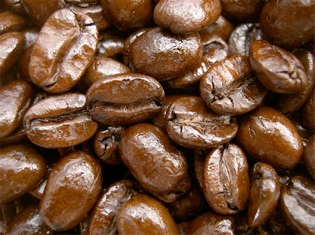 Macro of kona coffee beans. Photographie de stock - Aubaine LD & Abonnement, Code: 400-04962171