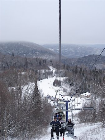 quebec winter - the ride to the top of the mountain Stock Photo - Budget Royalty-Free & Subscription, Code: 400-04962630