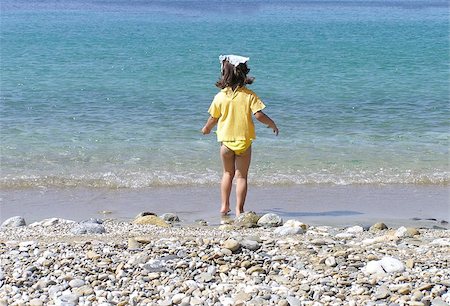 little girl on the beach, summertime in Greece Stock Photo - Budget Royalty-Free & Subscription, Code: 400-04962821