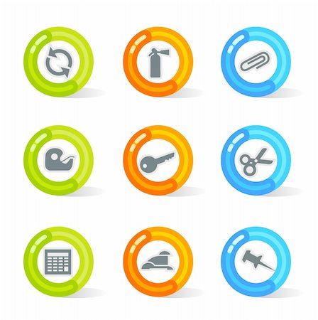 Stylish colorful gel Icons with device symbols; easy edit layered files. Stockbilder - Microstock & Abonnement, Bildnummer: 400-04963482