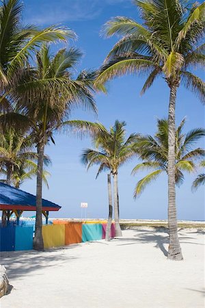 paradise island bahamas beach - outdoor structure and colourful fence on an island in the caribbean Stock Photo - Budget Royalty-Free & Subscription, Code: 400-04963595