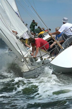 sailboat racing - The man's storm sea  Yachts in high waves. Man's work. Courage and risk in the storm sea. Stock Photo - Budget Royalty-Free & Subscription, Code: 400-04974454