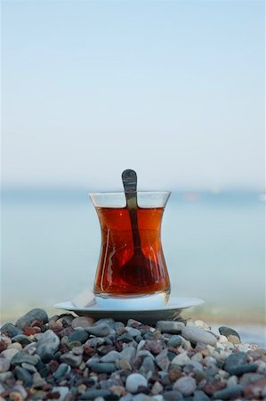 sugar beach - turkish tea on the beach,background sea and sky Foto de stock - Super Valor sin royalties y Suscripción, Código: 400-04974604