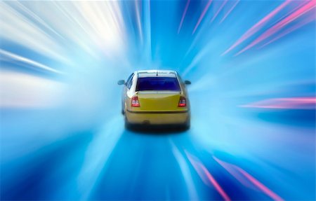 car at night with motion blur Stock Photo - Budget Royalty-Free & Subscription, Code: 400-04978103