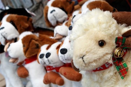 Mascots on sale in Serra de Estrela mountains in Portugal Stock Photo - Budget Royalty-Free & Subscription, Code: 400-04978236