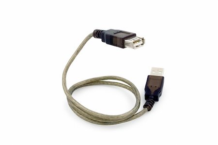 fast wire - Usb cable in form of snake. Clipping path included. Stock Photo - Budget Royalty-Free & Subscription, Code: 400-04978317