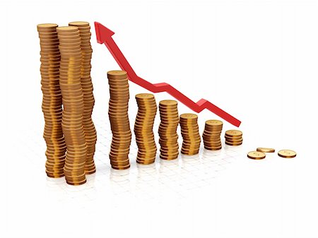 3D render of a chart showing rising profits Stock Photo - Budget Royalty-Free & Subscription, Code: 400-04978690