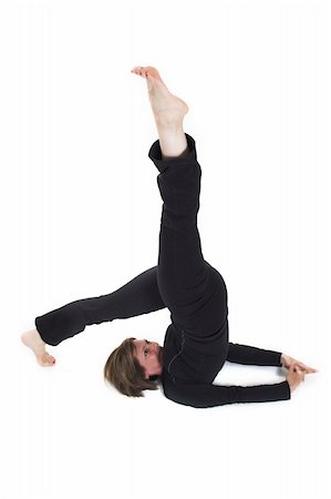 simsearch:400-04345817,k - woman doing yoga pose over white BG Stockbilder - Microstock & Abonnement, Bildnummer: 400-04979161