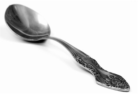 spoon antique - Silver spoon isoated Stock Photo - Budget Royalty-Free & Subscription, Code: 400-04979419