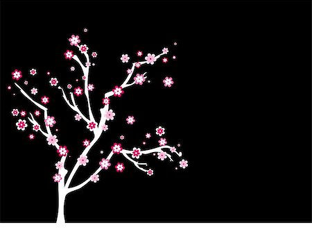 Hand drawn blossom tree Stock Photo - Budget Royalty-Free & Subscription, Code: 400-04970141