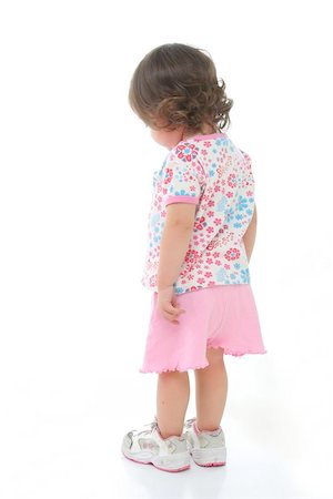 simsearch:400-04373087,k - Dreamy toddler seen from behind. More pictures of this baby at my gallery Photographie de stock - Aubaine LD & Abonnement, Code: 400-04971176