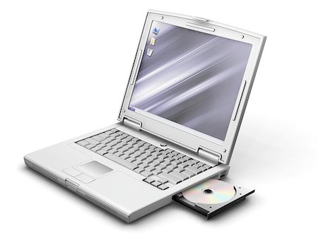 simsearch:400-04971966,k - 3D render of a generic laptop isolated on white background Stock Photo - Budget Royalty-Free & Subscription, Code: 400-04971437