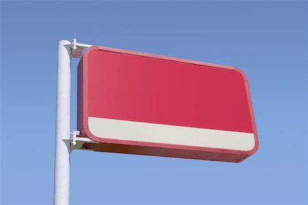 A big blank red sign, ready to recieve a coustom message. Stock Photo - Budget Royalty-Free & Subscription, Code: 400-04971802