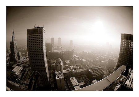 Warsaw seen from Warsaw Financial Center Stock Photo - Budget Royalty-Free & Subscription, Code: 400-04972699