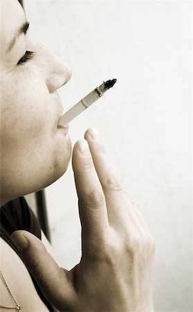 Smoking women. Stylish photo. Stock Photo - Budget Royalty-Free & Subscription, Code: 400-04972976