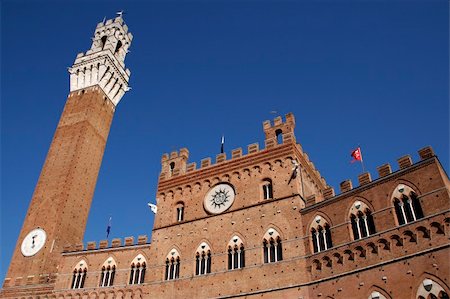 palazzo publico - palazzo pubblico the citys civic palace il campo siena tuscany southern italy europe Photographie de stock - Aubaine LD & Abonnement, Code: 400-04984113