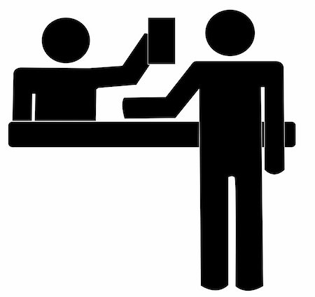 picture man at hotel desk checking in - service desk offering help to customer over the counter Stock Photo - Budget Royalty-Free & Subscription, Code: 400-04984292