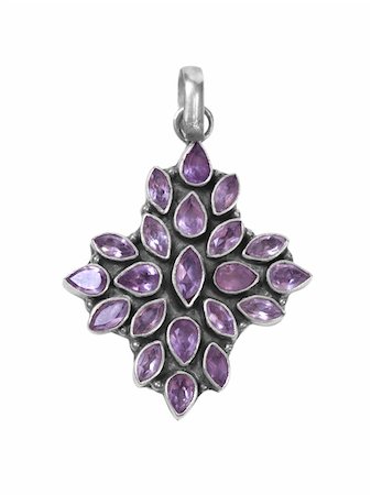 simsearch:400-05197147,k - purple gem pendant on white isolated background Stock Photo - Budget Royalty-Free & Subscription, Code: 400-04984394