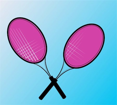 Illustration of a tennis racket Stock Photo - Budget Royalty-Free & Subscription, Code: 400-04984814