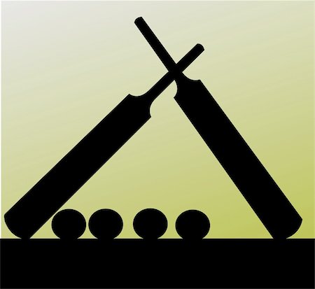 Illustration of silhouette of a cricket kit Foto de stock - Super Valor sin royalties y Suscripción, Código: 400-04984813