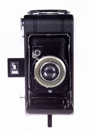 simsearch:400-04527928,k - Classic folder bellows camera on white background Foto de stock - Super Valor sin royalties y Suscripción, Código: 400-04985495