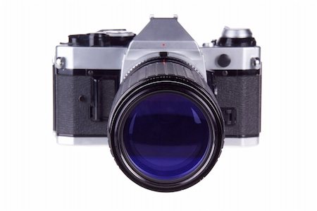 simsearch:400-04527928,k - Superzoom retro 35mm film camera from the 70's on white background Foto de stock - Super Valor sin royalties y Suscripción, Código: 400-04985497