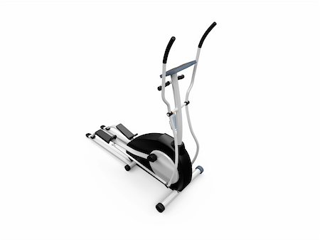 ellipse building - elliptical machine on a white background Stock Photo - Budget Royalty-Free & Subscription, Code: 400-04985957