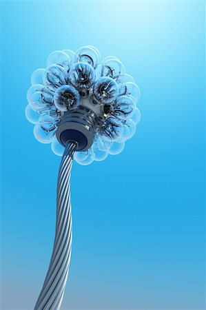 simsearch:400-04349341,k - dandelion made from electric bulbs Photographie de stock - Aubaine LD & Abonnement, Code: 400-04986359