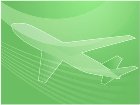Illustration of an airplane abstract design showing air travel Stock Photo - Budget Royalty-Free & Subscription, Code: 400-04986371