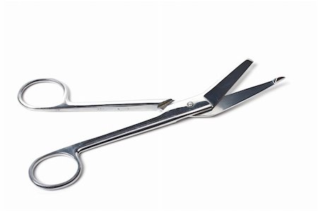 Medical scissors isolated on white Stock Photo - Budget Royalty-Free & Subscription, Code: 400-04986893