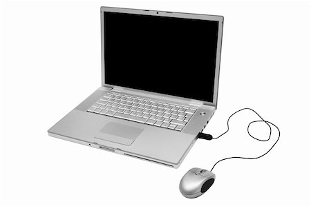 simsearch:400-04641104,k - Modern and stylish laptop on a white background Stockbilder - Microstock & Abonnement, Bildnummer: 400-04987644