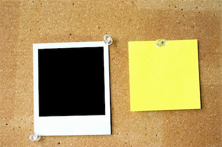 polaroid on white - photo frame nad yellow note Stock Photo - Budget Royalty-Free & Subscription, Code: 400-04987843