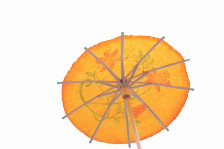 paper umbrella - orange cocktail umbrella Stock Photo - Budget Royalty-Free & Subscription, Code: 400-04988113