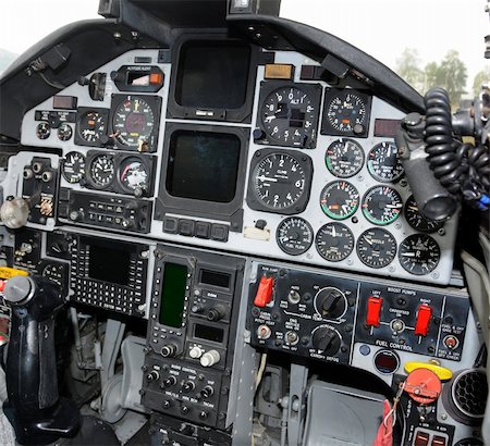 show aircraft - Military jetfighter cockpit control panel Stock Photo - Budget Royalty-Free & Subscription, Code: 400-04988311