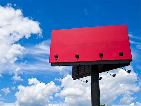 simsearch:400-04672499,k - High red billboard against a blue sky Stock Photo - Budget Royalty-Free & Subscription, Code: 400-04989422