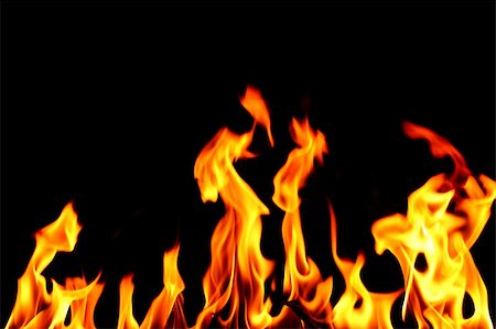 simsearch:400-07675154,k - fire flame on black background Stock Photo - Budget Royalty-Free & Subscription, Code: 400-04989802