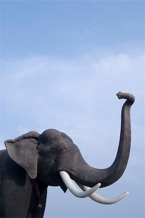 stone elephants - Side profile of the statue of an elephant Stock Photo - Budget Royalty-Free & Subscription, Code: 400-04980110