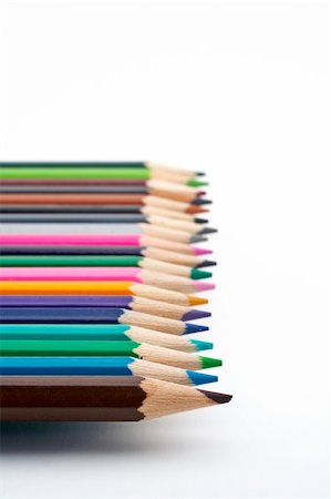 simsearch:400-03947012,k - Colored school pencils closeup Stock Photo - Budget Royalty-Free & Subscription, Code: 400-04980133