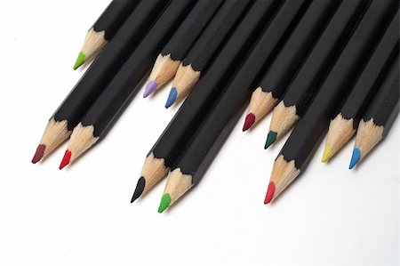 simsearch:400-03947012,k - Colored school pencils stacked Stock Photo - Budget Royalty-Free & Subscription, Code: 400-04980144