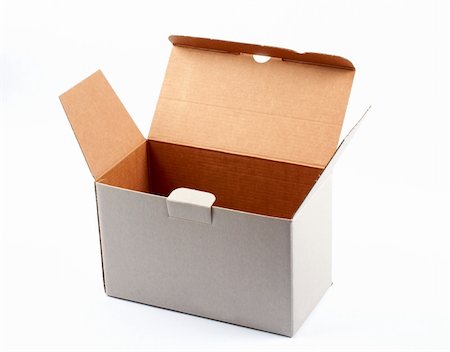 simsearch:400-04932450,k - An open cardboard box isolated on white background Stock Photo - Budget Royalty-Free & Subscription, Code: 400-04980162