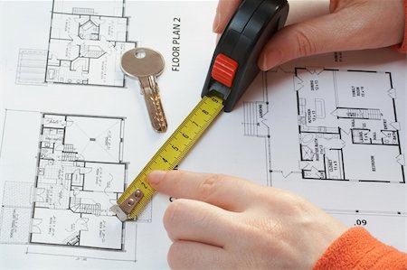 simsearch:400-07713698,k - house key, measure and architectural plan Stock Photo - Budget Royalty-Free & Subscription, Code: 400-04980293