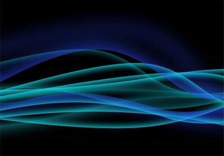 frequency - blue waves on black ground - abstract Foto de stock - Super Valor sin royalties y Suscripción, Código: 400-04980381