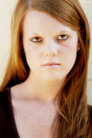 pretty teen with serious look, vertical portrait Stock Photo - Budget Royalty-Free & Subscription, Code: 400-04980801