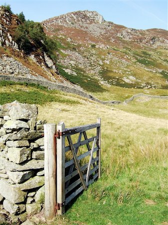 Open gate on Sheffield Pike, Cumbria, UK Stock Photo - Budget Royalty-Free & Subscription, Code: 400-04981431