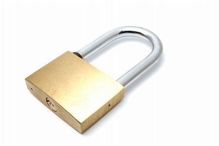 simsearch:696-03398147,k - Padlock with the long handle on a white background Photographie de stock - Aubaine LD & Abonnement, Code: 400-04981939