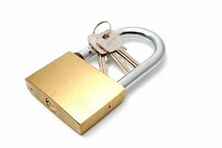 simsearch:400-04359676,k - Padlock with the long handle on a white background Stock Photo - Budget Royalty-Free & Subscription, Code: 400-04981940