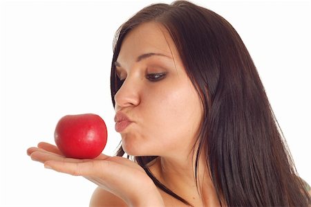 simsearch:400-04564926,k - active woman with apple on white background Photographie de stock - Aubaine LD & Abonnement, Code: 400-04982003